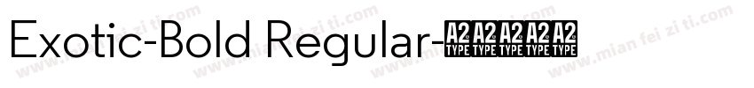 Exotic-Bold Regular字体转换